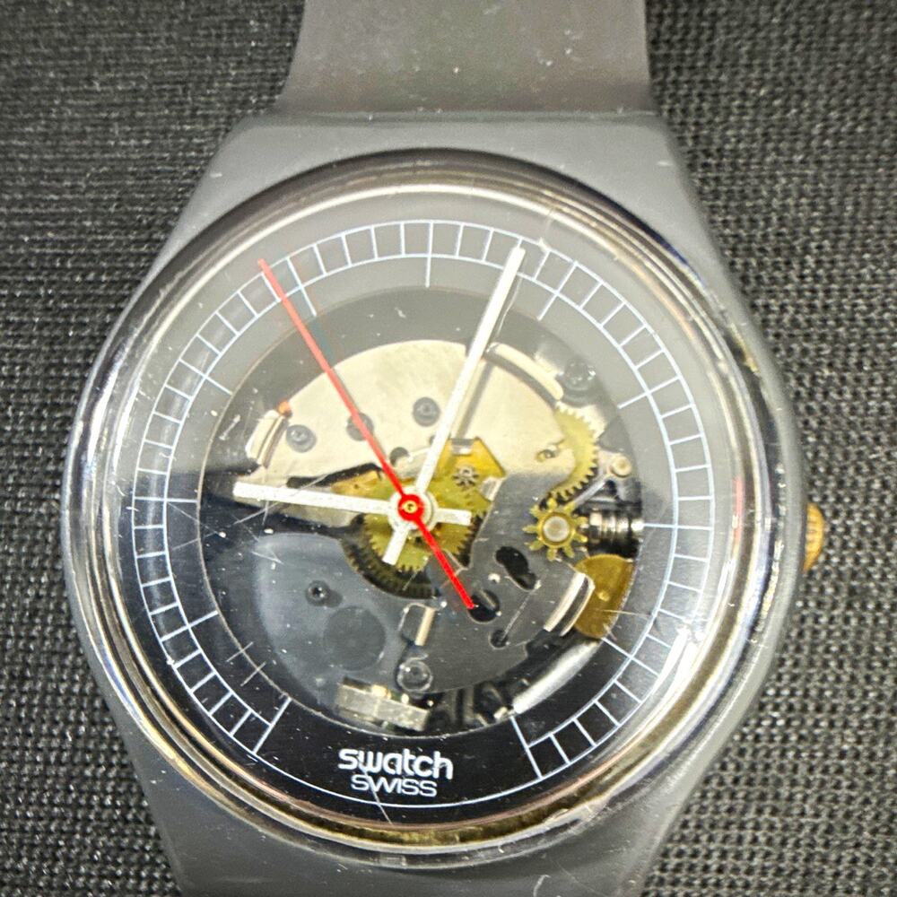 Vintage 1984 Swatch High Tech II GA101 Skeleton Watch-Swiss Made Rare Early Run